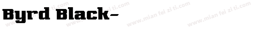 Byrd Black字体转换